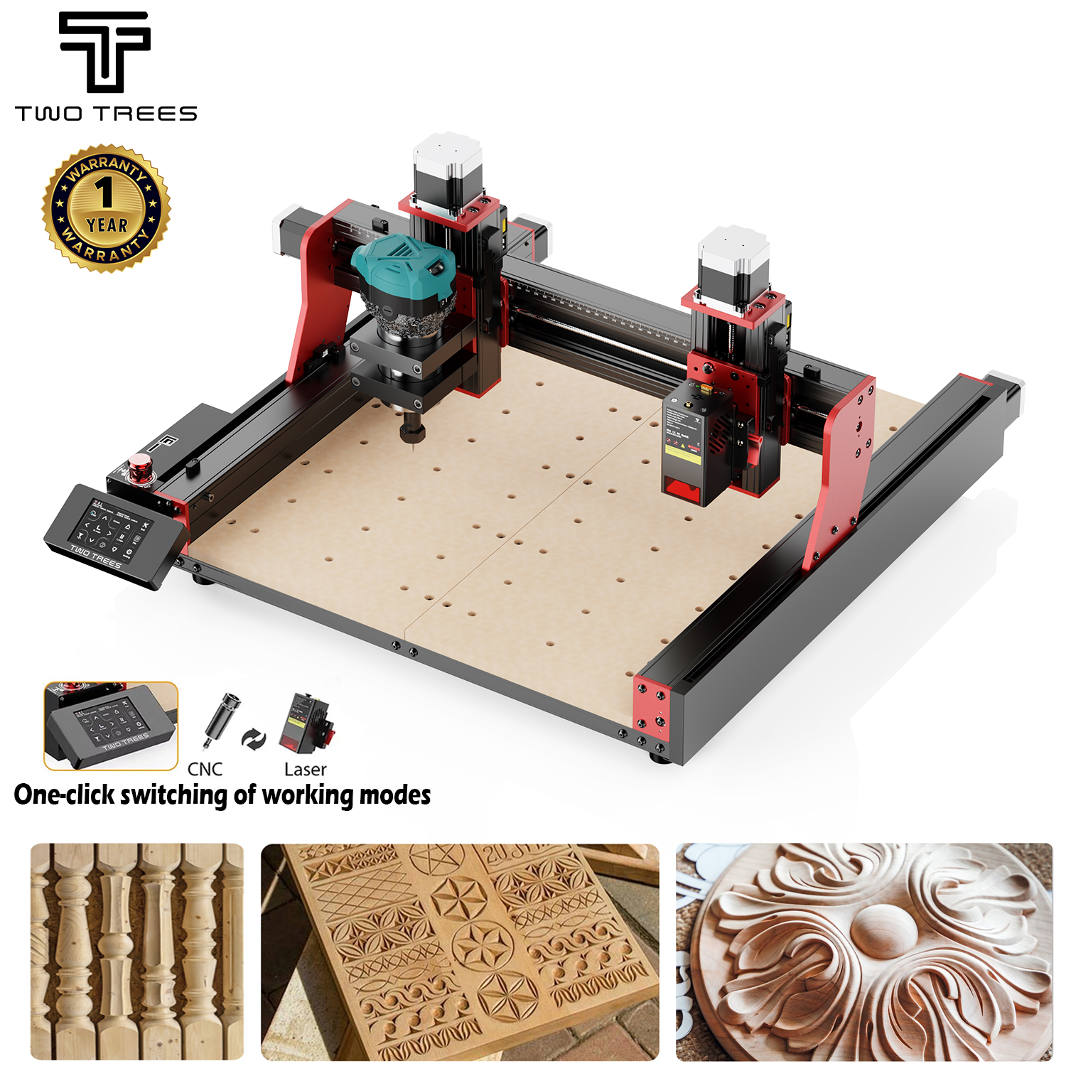 Industrial Laser Etching Machine - TWOTREES TTC450 Pro CNC Machine 4Axis