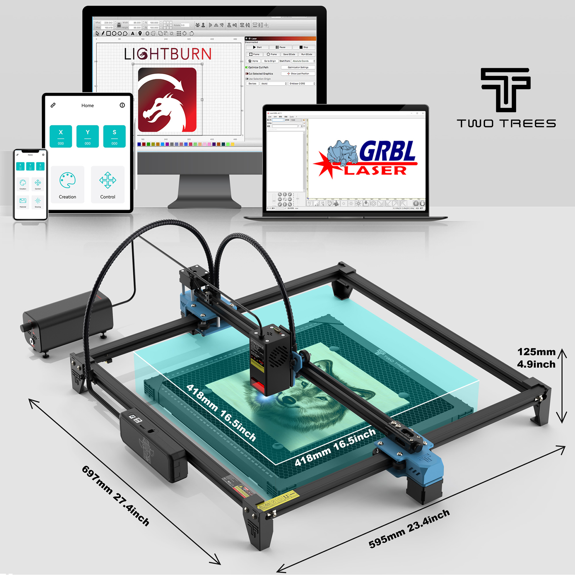 Industrial Laser Etching Machine - TwoTrees TTS-20 PRO 130W Laser Engraving
