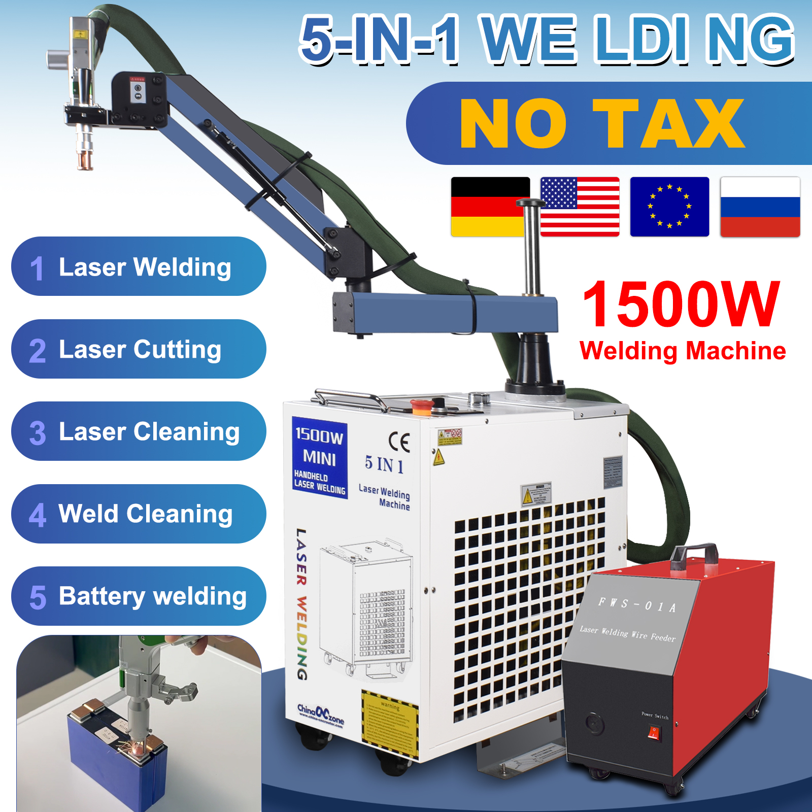 Fiber Laser Cutting Machine - BWT 5 in 1 Fiber Laser