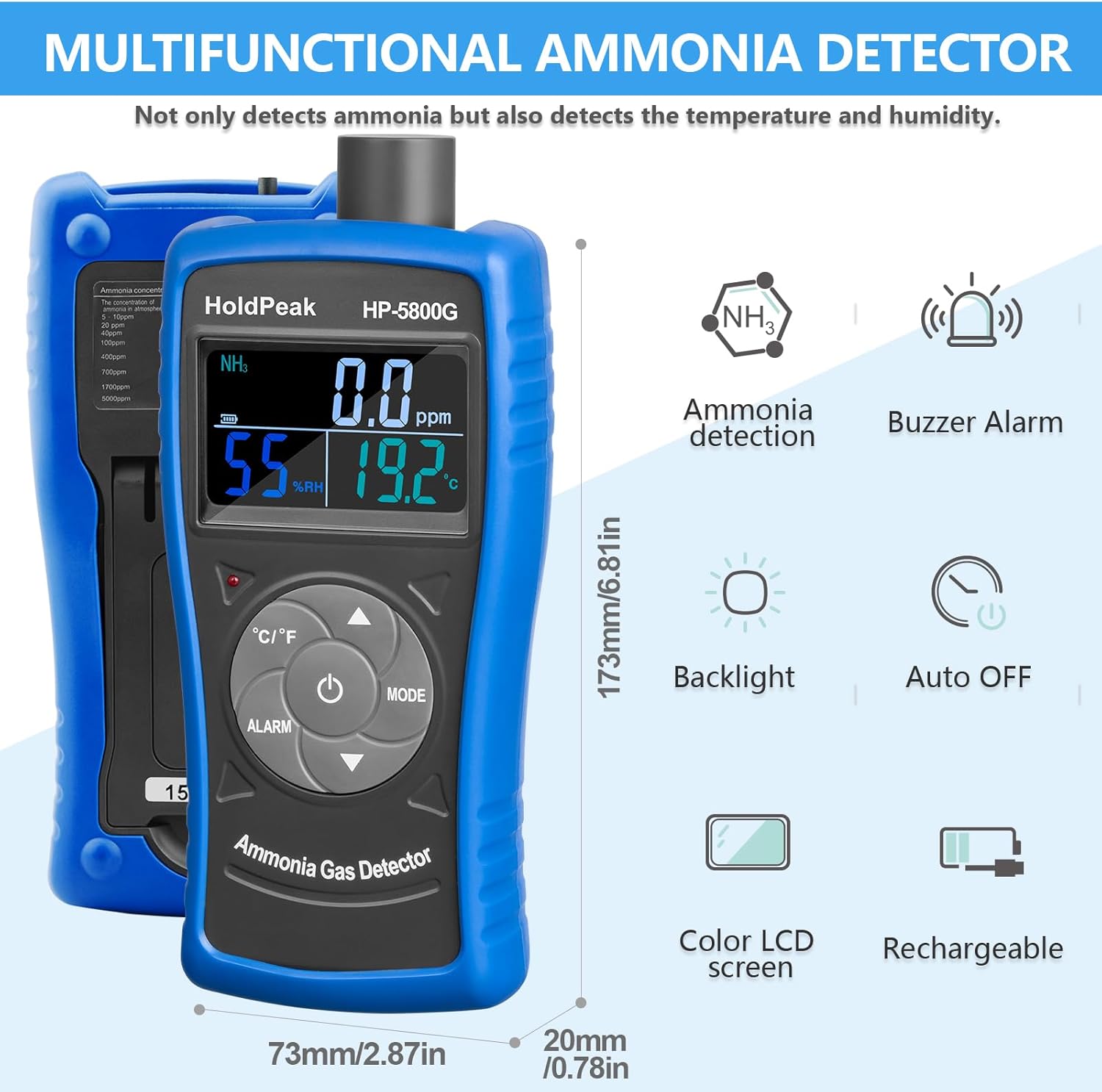 HoldPeak Portable Ammonia Gas  - Industrial Visual review and price