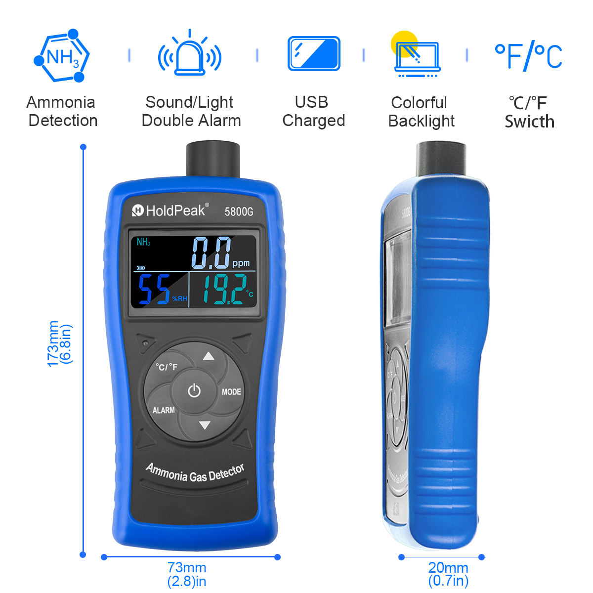 HoldPeak Portable Ammonia Gas  - Industrial Visual review and price