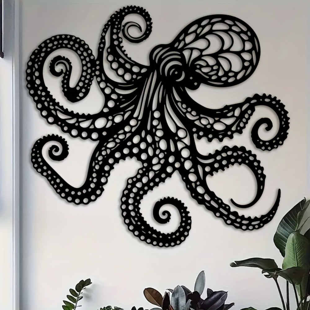 Large Metal Octopus Wall Art S - Industrial Laser Power review and price