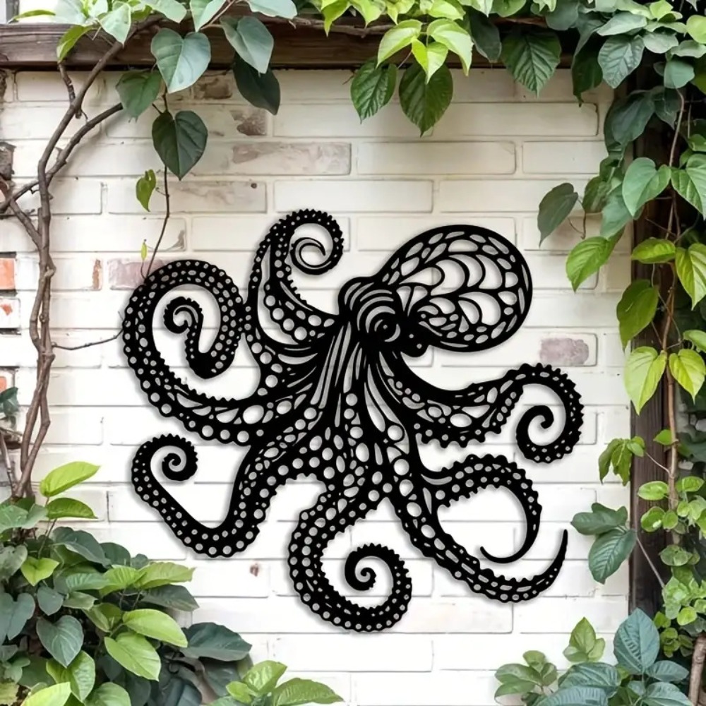 Large Metal Octopus Wall Art S - Industrial Laser Power review and price