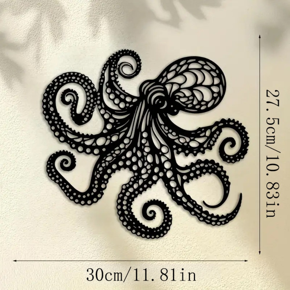 Large Metal Octopus Wall Art S - Industrial Laser Power review and price