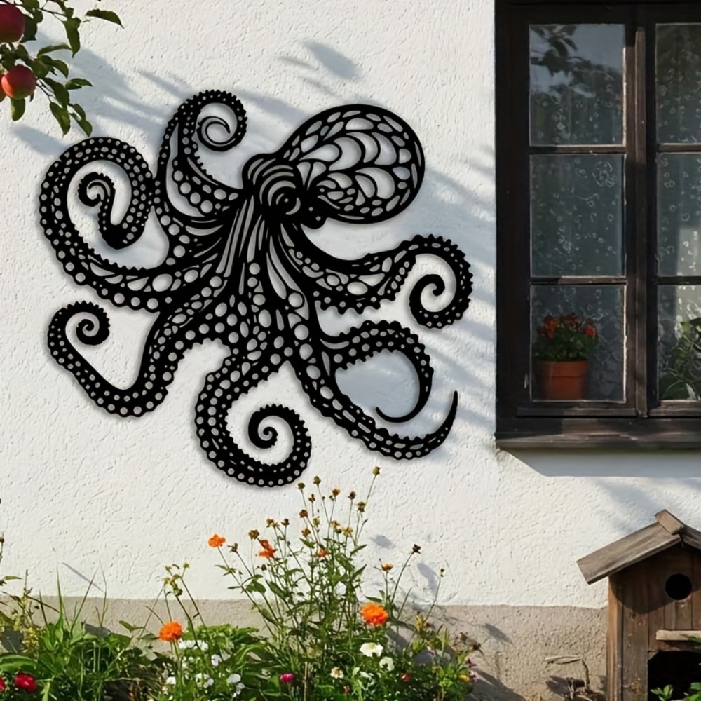 Large Metal Octopus Wall Art S - Industrial Laser Power review and price