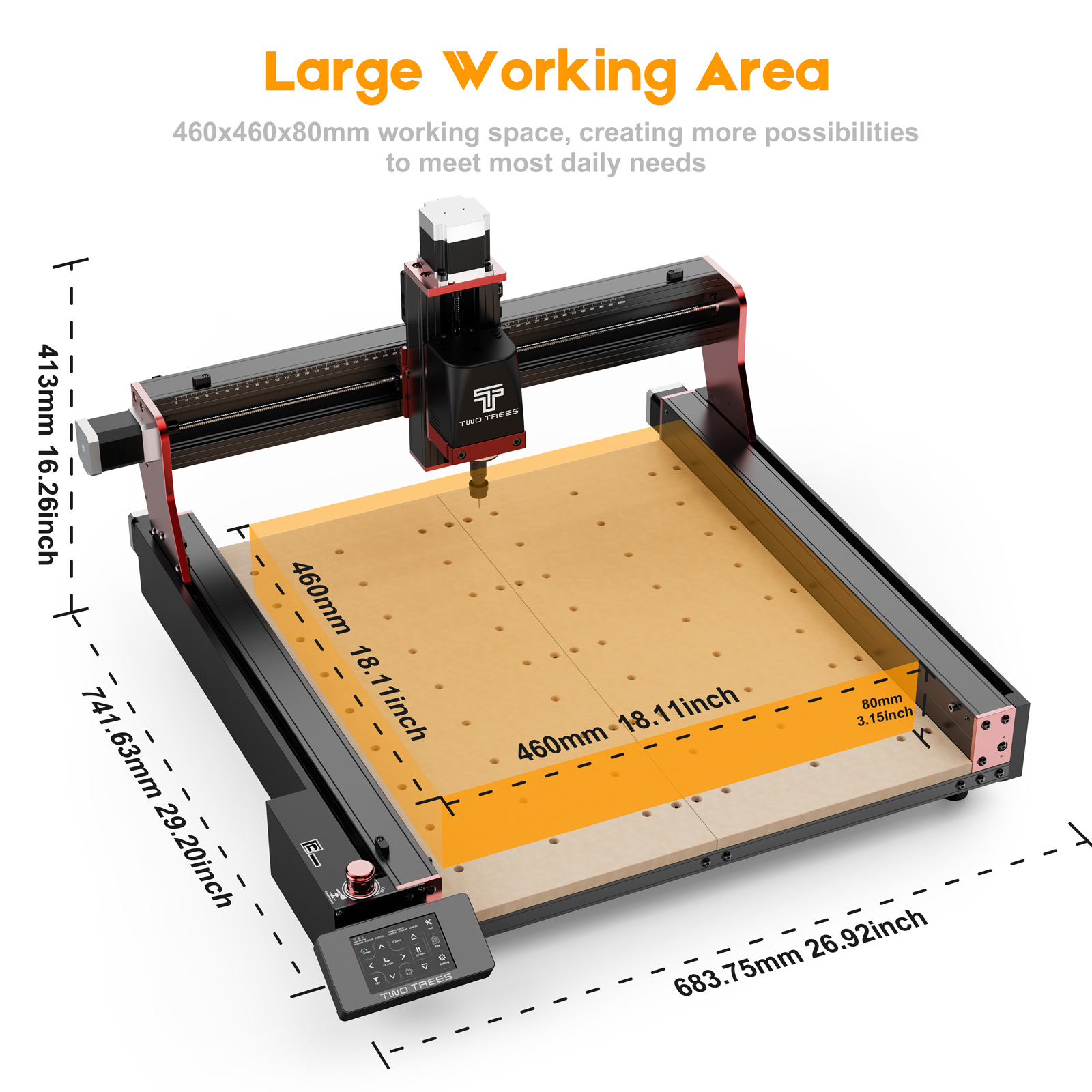 TWOTREES TTC450 Pro CNC Machin - Industrial Laser Etching Machine review and price