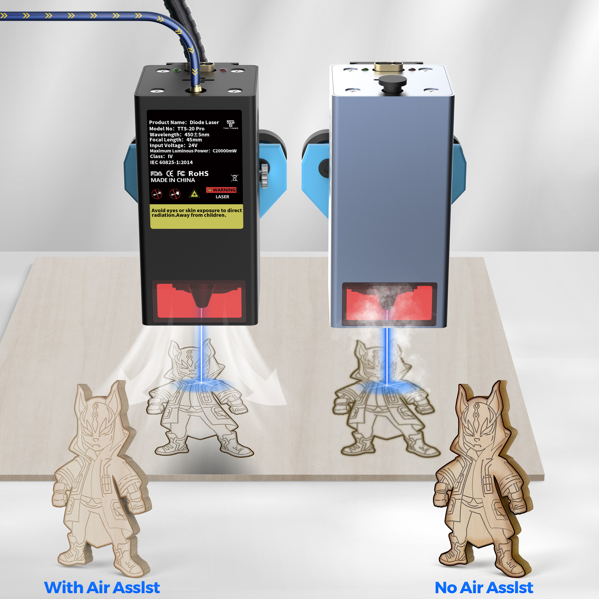 TwoTrees TTS-20 PRO 130W Laser - Industrial Laser Etching Machine review and price