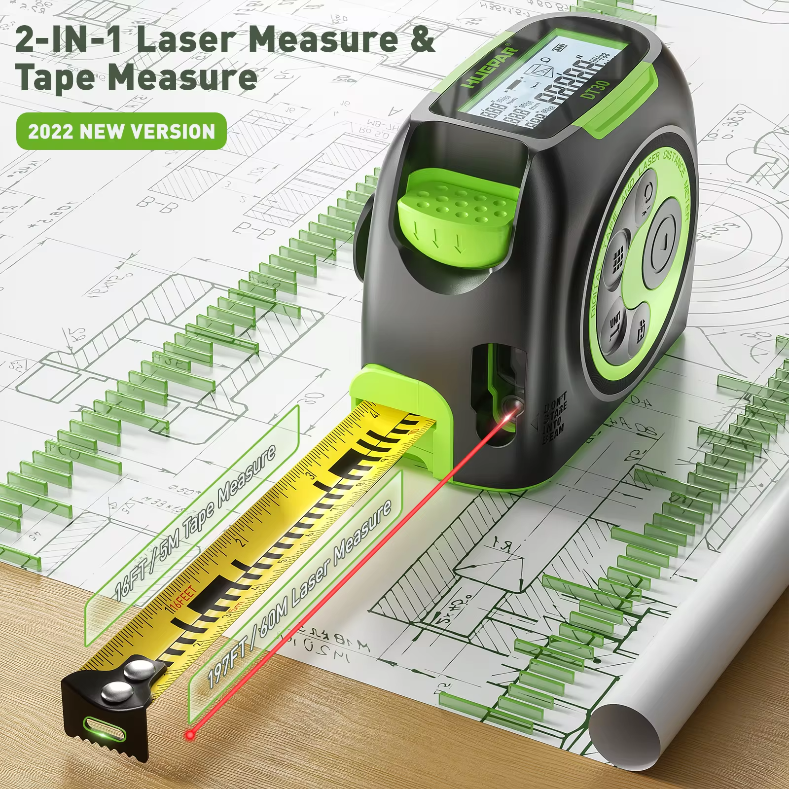 Huepar Digital 60M 197ft Laser - Industrial Laser Training review and price