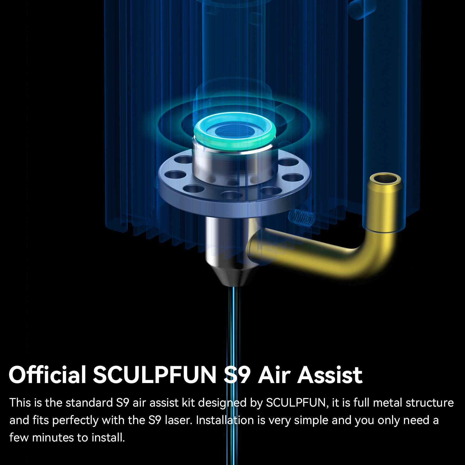 SCULPFUN S9 Air Assist Nozzle  - Air Assist Pump Laser review and price