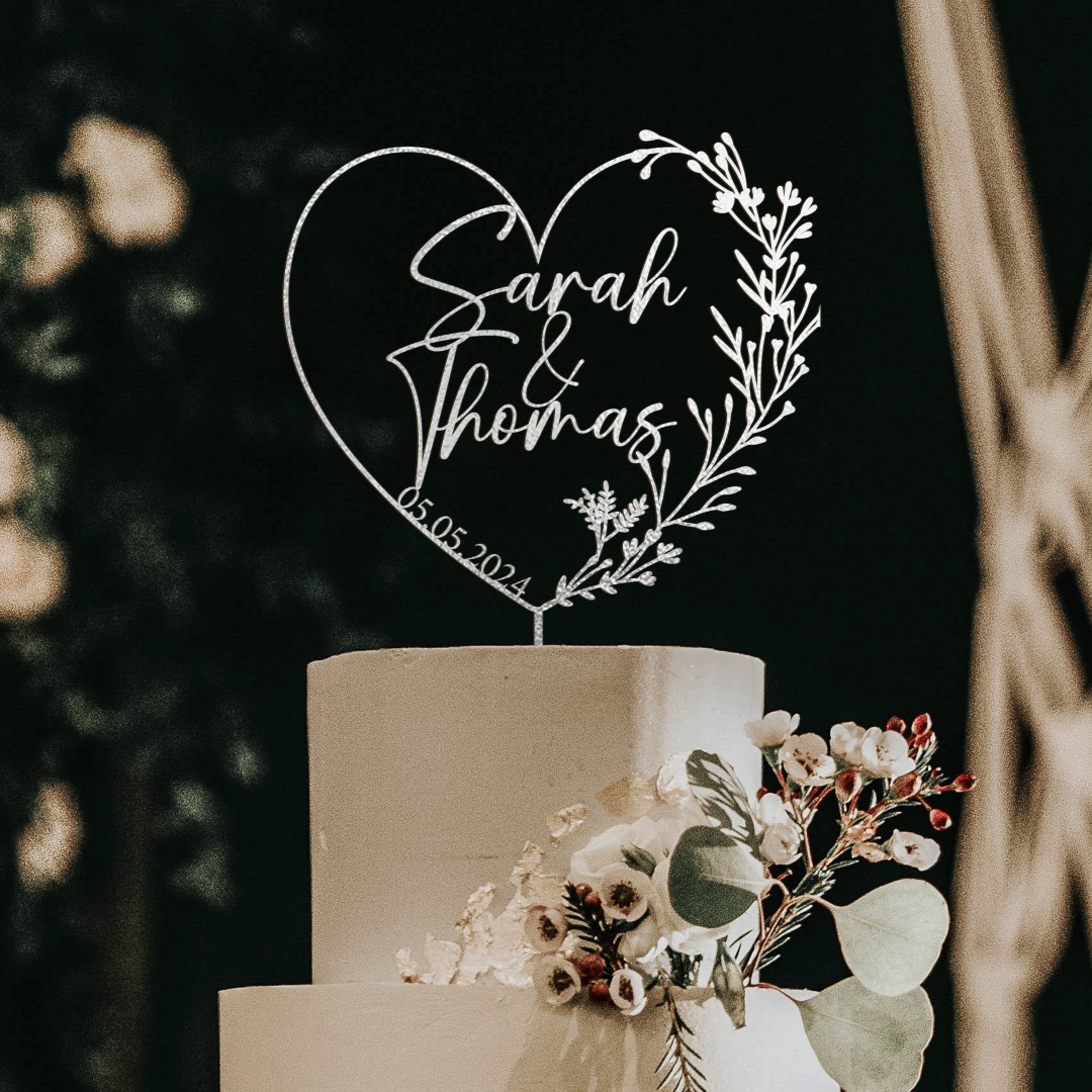 Gold Cake Topper with Heart, H - Industrial Laser Power review and price