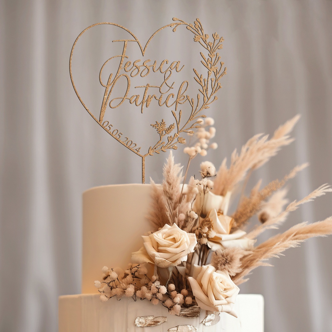 Gold Cake Topper with Heart, H - Industrial Laser Power review and price