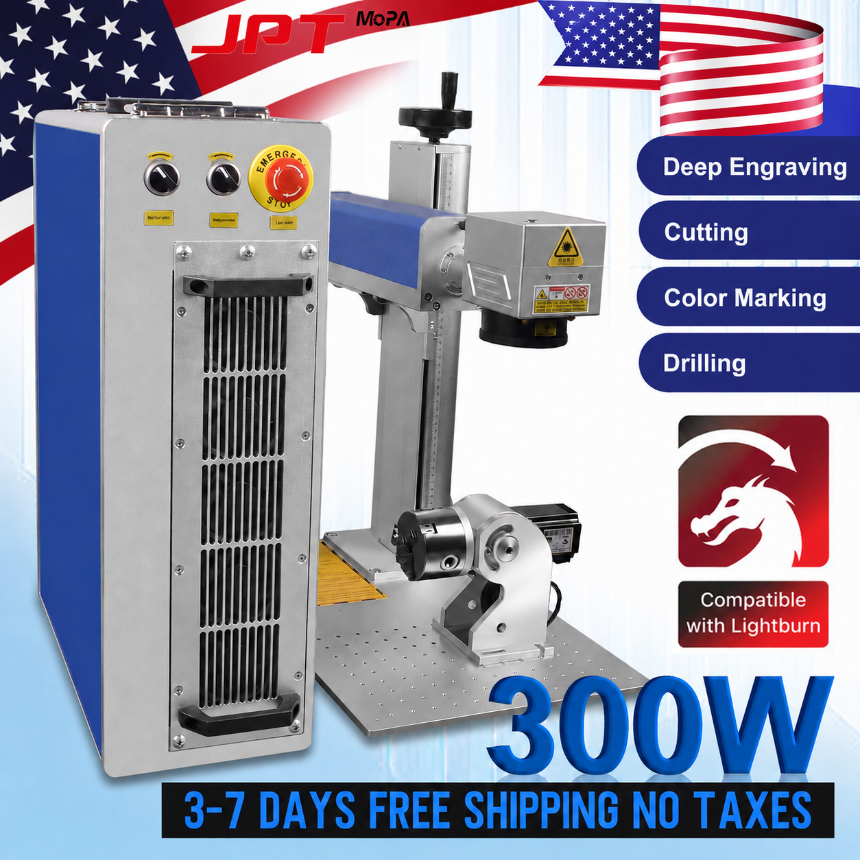JPT Mopa Laser Marking Machine - Industrial Laser Etching Machine review and price