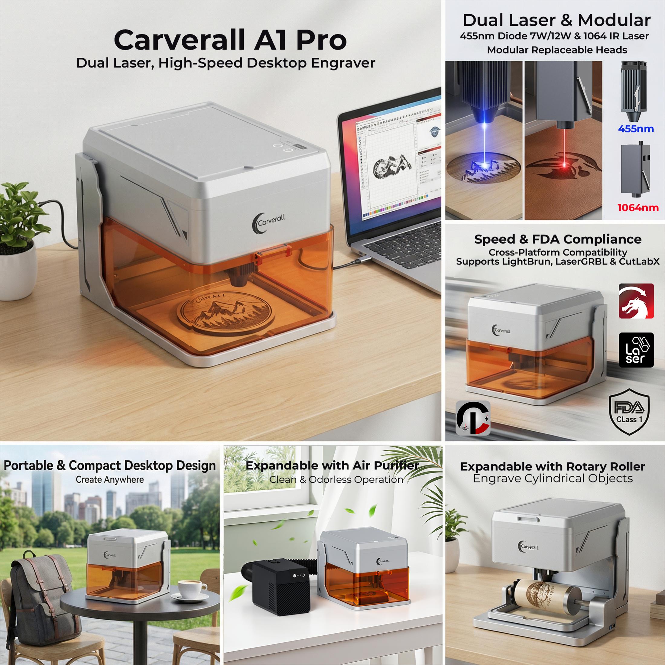 Carverall A1 Pro Laser Engrave - Industrial Laser Etching Machine review and price